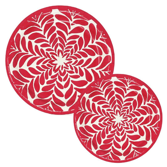 7' & 10' Red Paper Plate Bundle