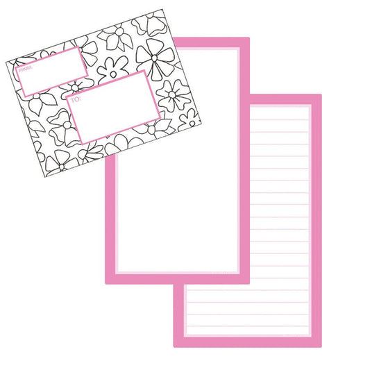 Stationery - Flower (color-in)